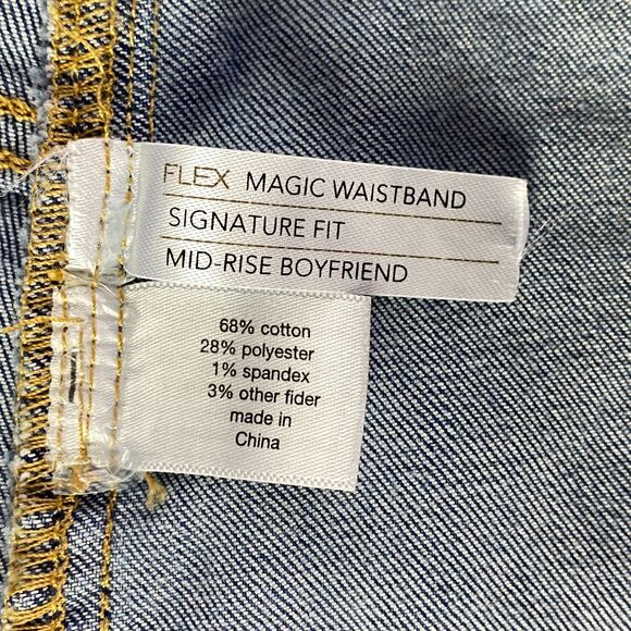 New Lane Bryant Signature Fit Boyfriend Jogger Zip Hem Jeans Women's Size 28 - Picture 9 of 11